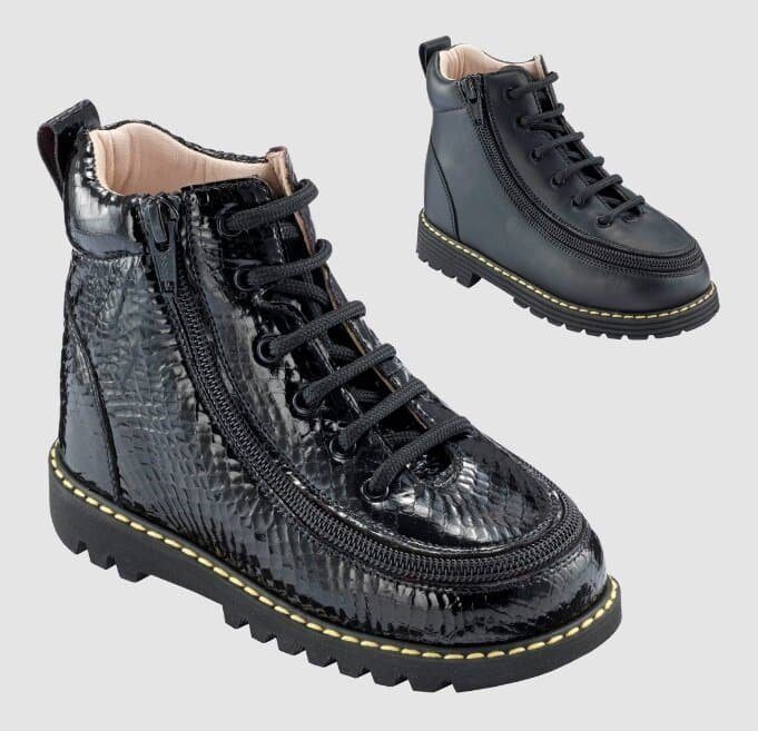 Botas ortopédicas negras con cremallera lateral