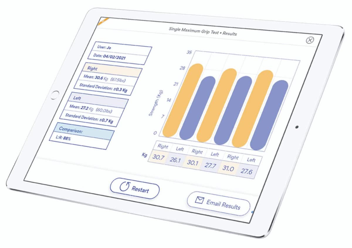 Results and progress tracking in the app